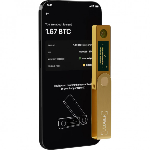Аппаратный криптокошелек Ledger Nano X, Gold в Саратове