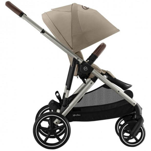 Детская коляска Cybex Gazelle S TPE Almond Beige с корзиной и дождевиком в Саратове