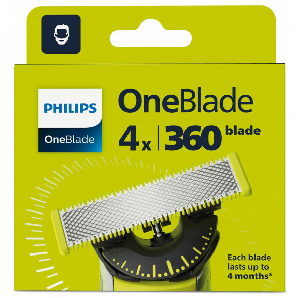 Сменные лезвия Philips Oneblade 360 QP440/50, 4 шт. в Саратове