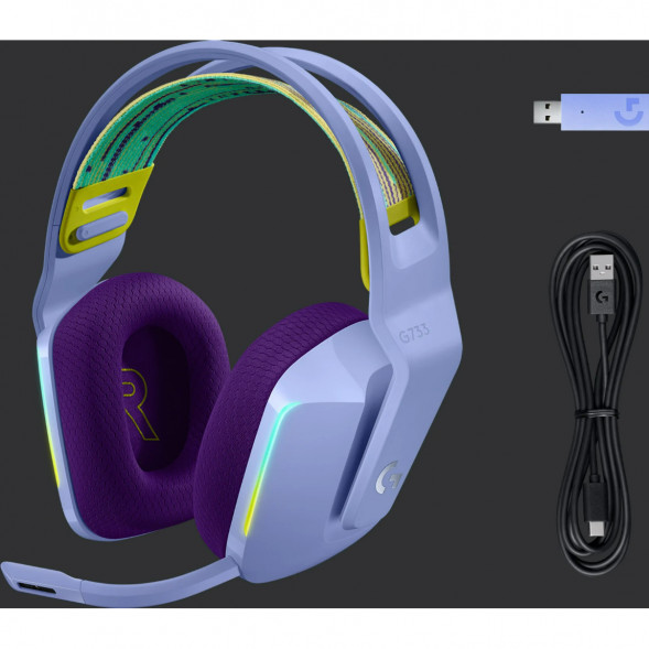 Игровая гарнитура Logitech G733 RGB Lightspeed Wireless, сиреневый в Саратове