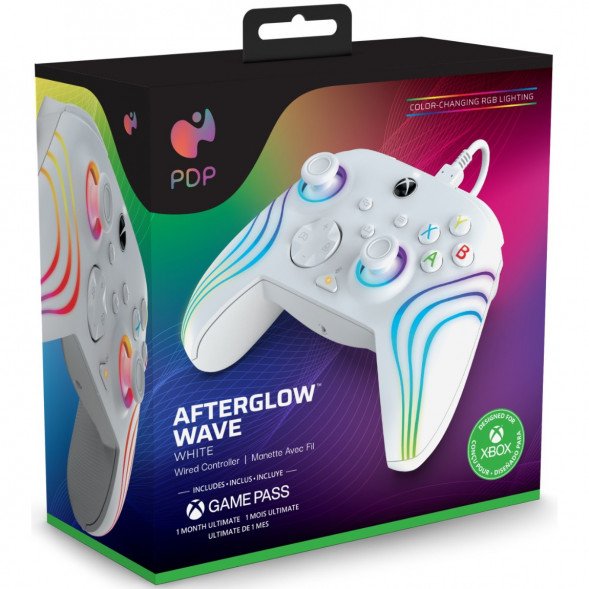 Геймпад проводной PDP для Xbox Afterglow Wave, White в Саратове