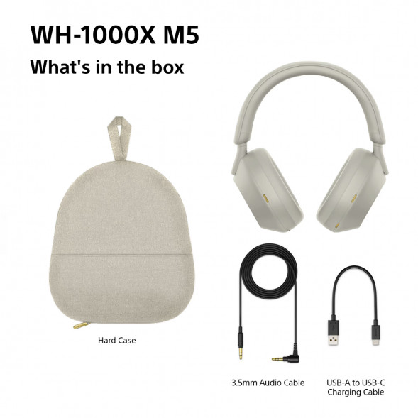 Беспроводные наушники Sony WH-1000XM5, серебристый в Саратове