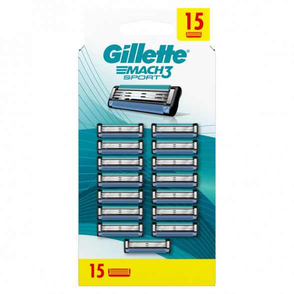 Лезвия для бритвы Gillette Mach3 Sport, 15 шт. в Саратове